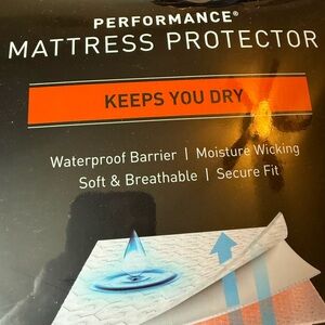Performance Mattress Protector - Black with Orange Accent